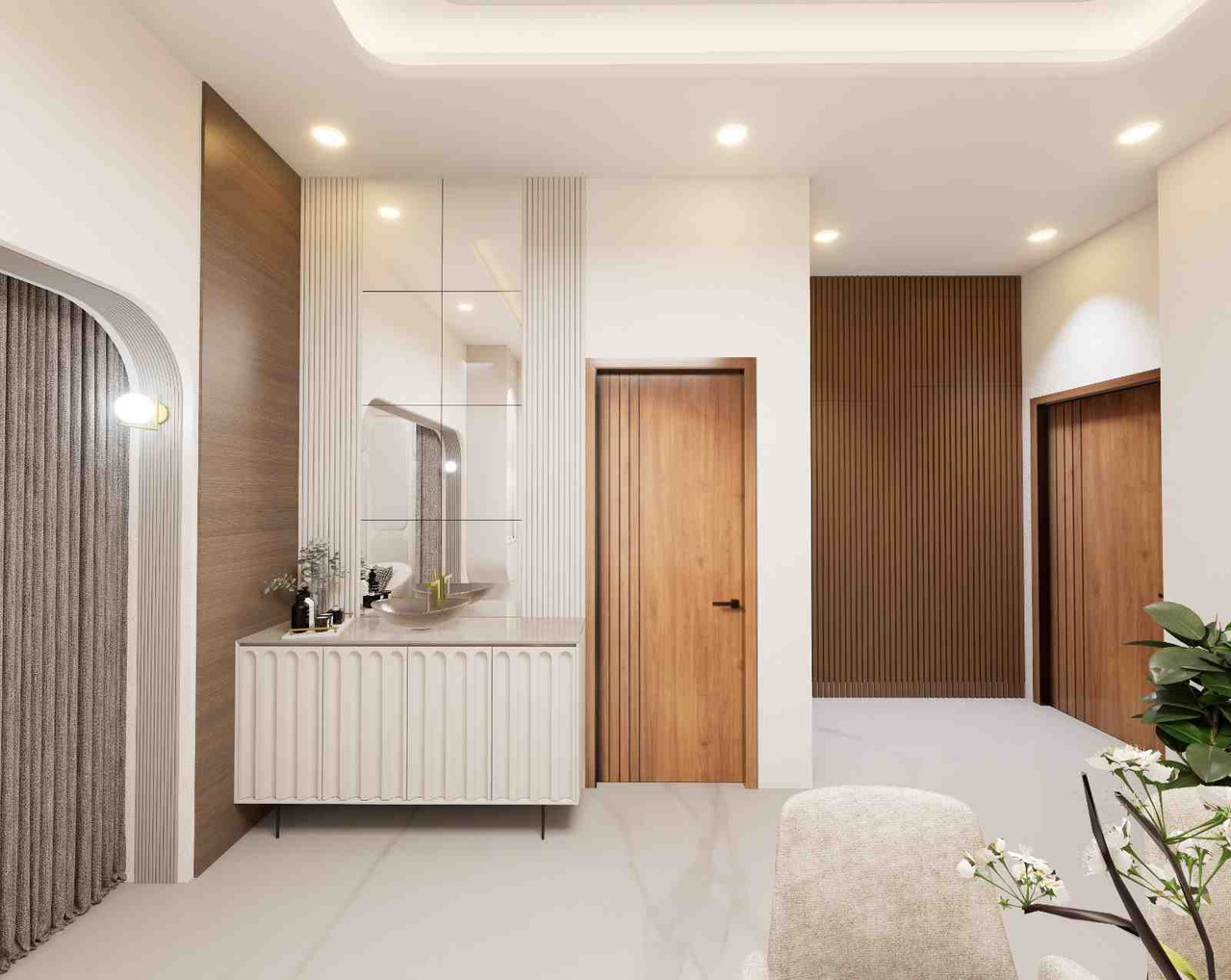 Living and dining interior project in Mumbai by interior designers SM INTERIORS DESIGN