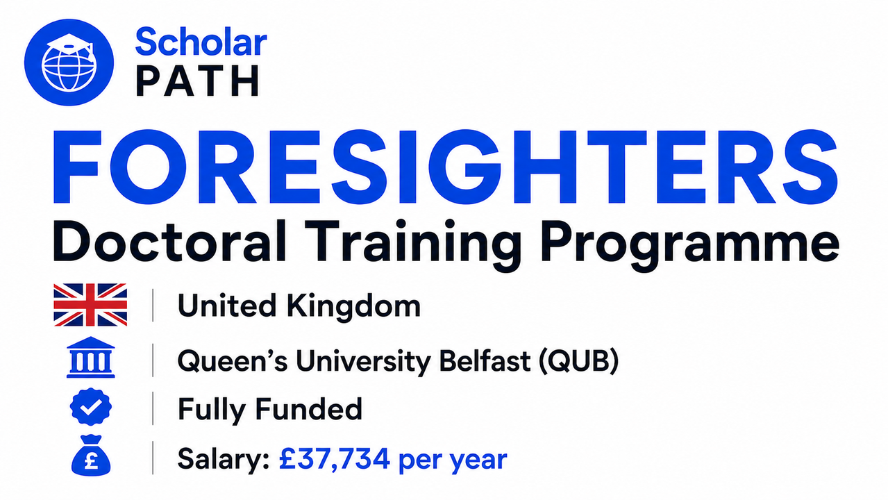 Fully Funded UK PhD Opportunity: Queen’s University Belfast FORESIGHTERS Program 2026