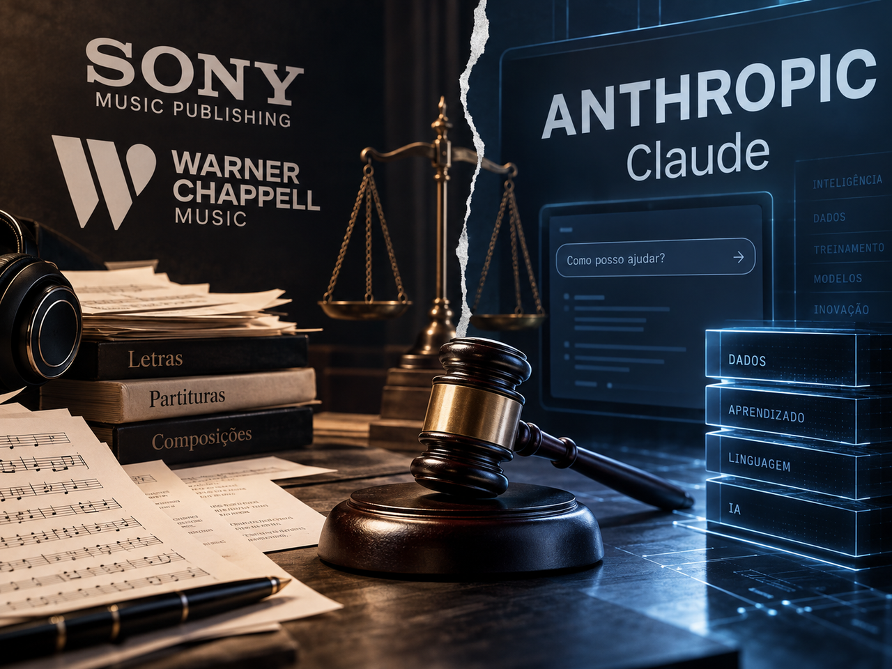 Sony e Warner contra Anthropic: processo sobre músicas pode redefinir os limites do treinamento de IA
