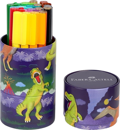 https://www.ecofloat.com/pt/marcadores-feltro-estojo-metal-c20-cores-dinossauro-fabercastell-155546/