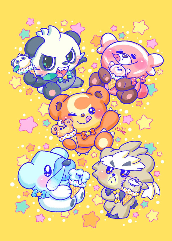 teddiursa-pancham-cubchoo-stufful-and-ku