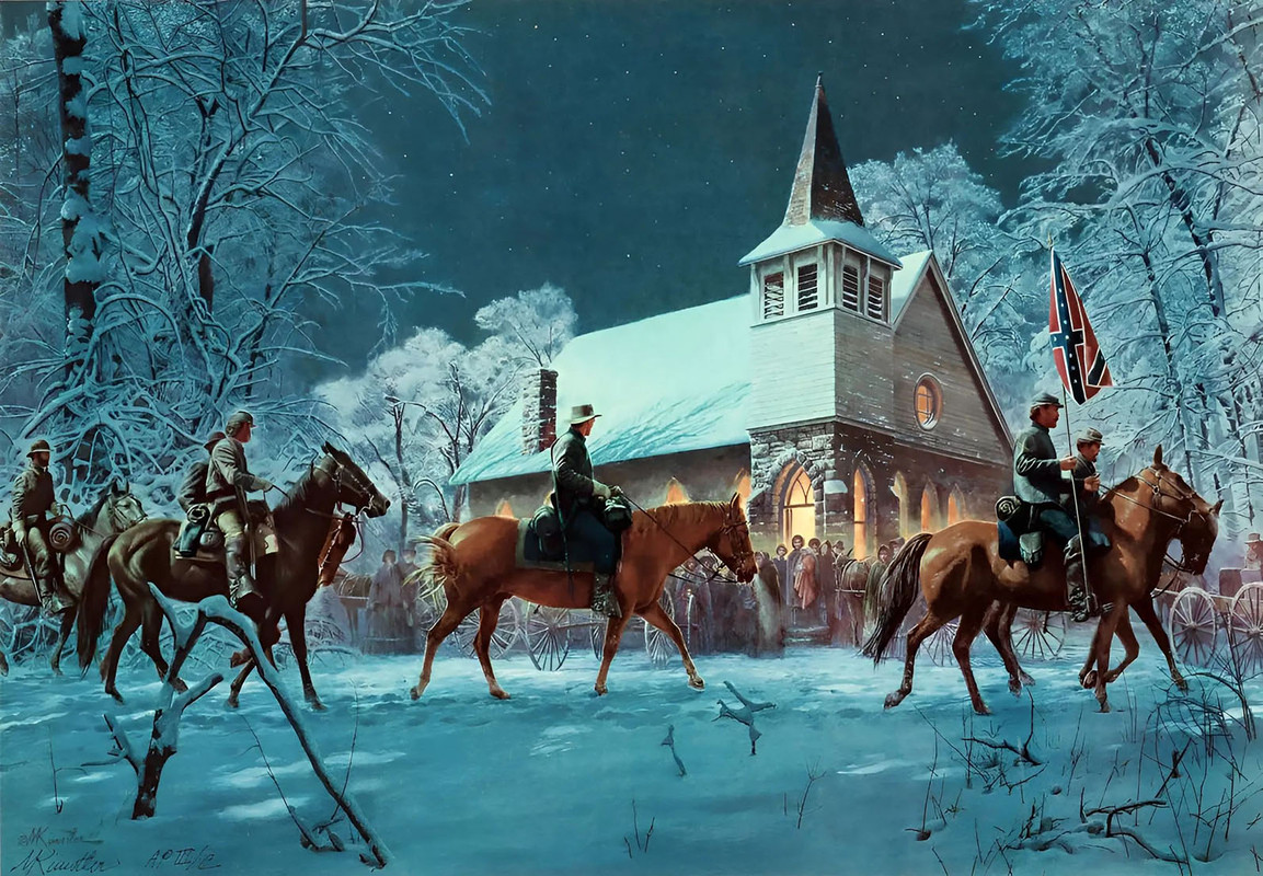 Civil-americana-Kernstown-Estrellas-del-Sur-Kernstown-Virginia-Invierno-de-1862-Artista-Mort-Kuns
