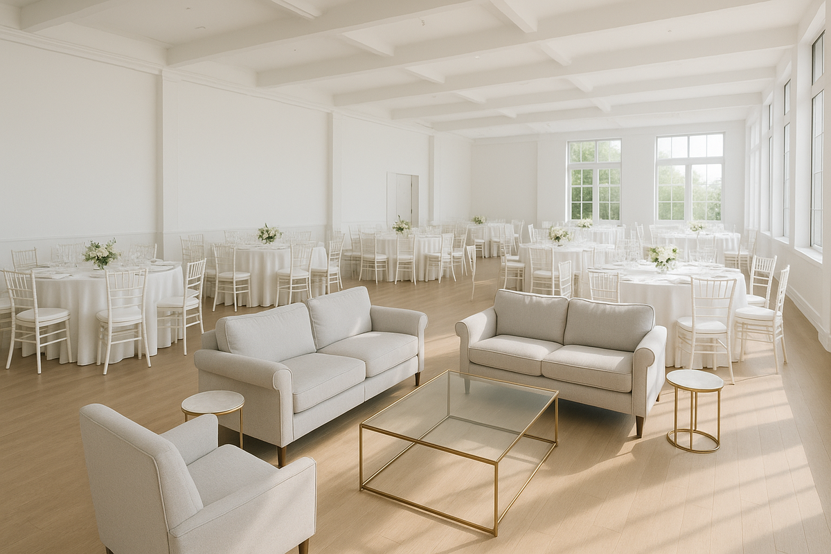 Элегантное пространство для мероприятий с арендованной мебелью - банкетные столы и стулья Кьявари