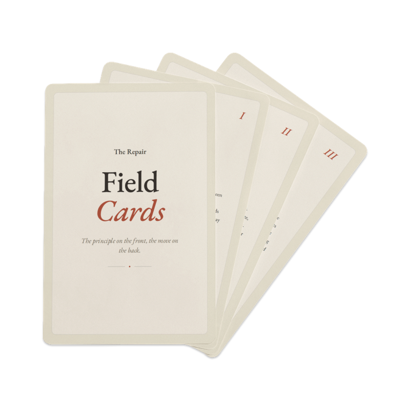 The five field cards