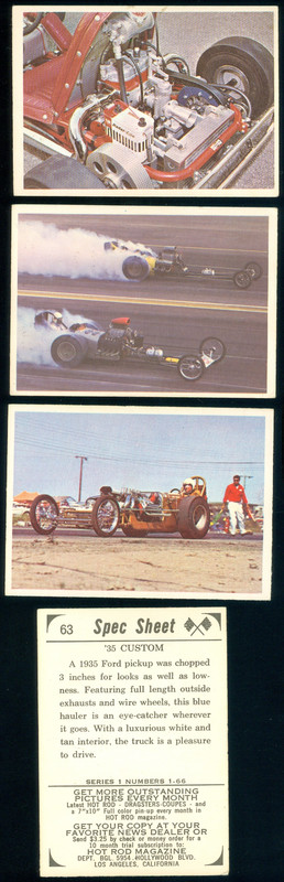 1965 DONRUSS SPEC SHEET HOT RODS - Picture 8 of 8