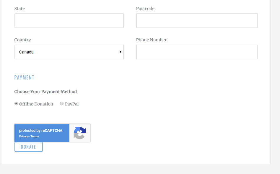 captcha badge very close to button.
