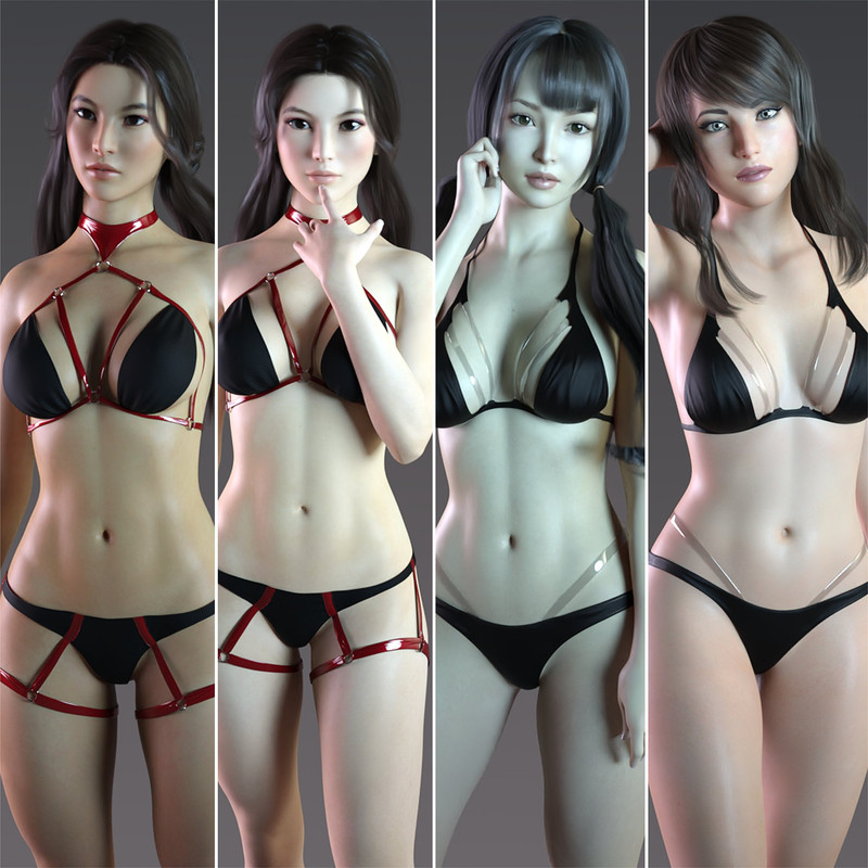 4 Asian Faces and Body Morphs for G8-8.1F