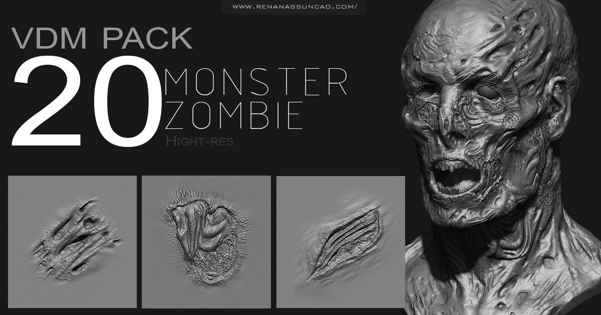 Zbrush - Zombie/Monster VDM PACK