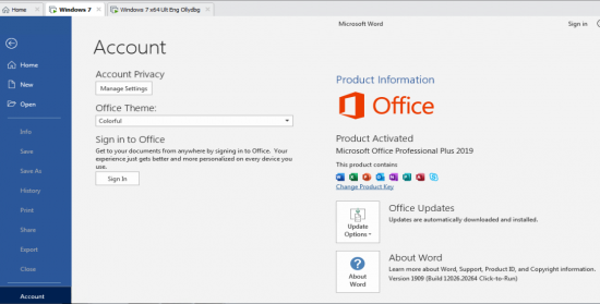 Microsoft Office Professional Plus Retail-VL Version 1909 (Build 12026.20264) (x86/x64) Multilang...