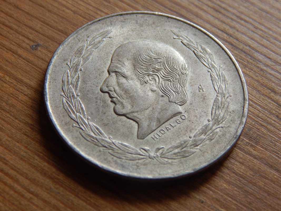 México 5 pesos Hidalgo 1953 ( Pátina ) DSCN3373