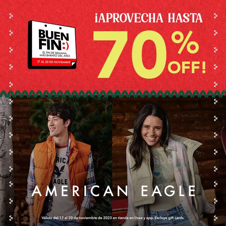 American Eagle Buen Fin 2023: Hasta 70% de Descuento 
