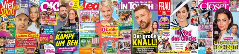 Cover: 6 mal Frauenmagazine No 27 vom 26  Juni 2024