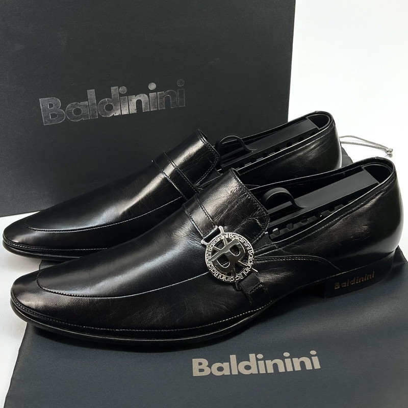Baldinini loafer black leather buckle shoes 8 US or 7 UK 41 EUR 997247 * |  eBay