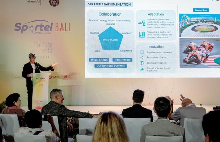 Menaprekraf Sandiaga Uno saat menjadi pembicara di ajang 