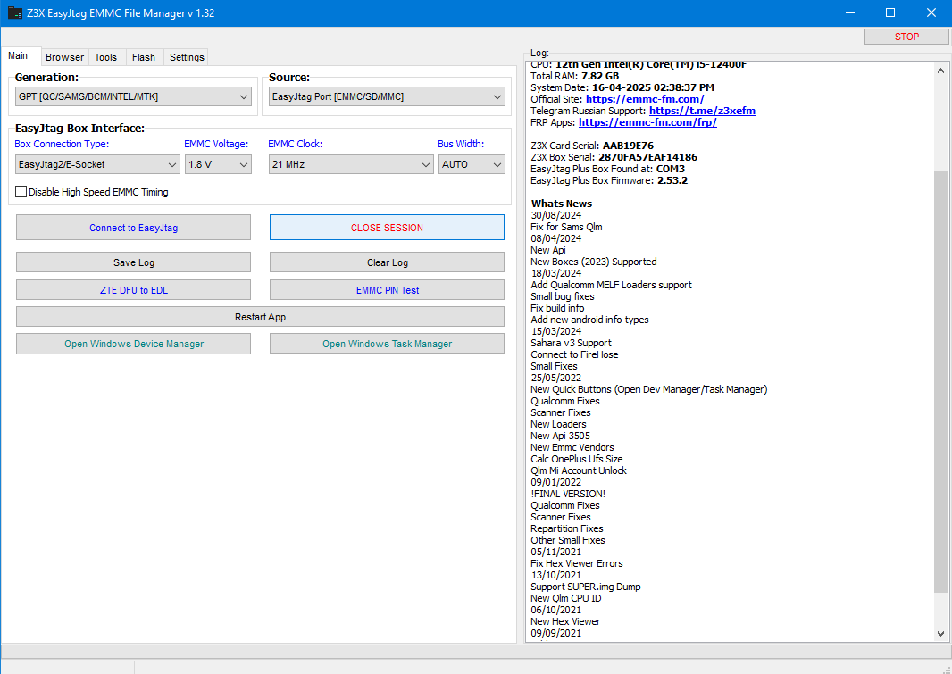 EMMC File Manager v1.32