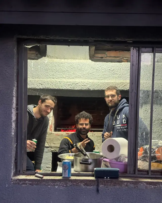 The boys in the grill