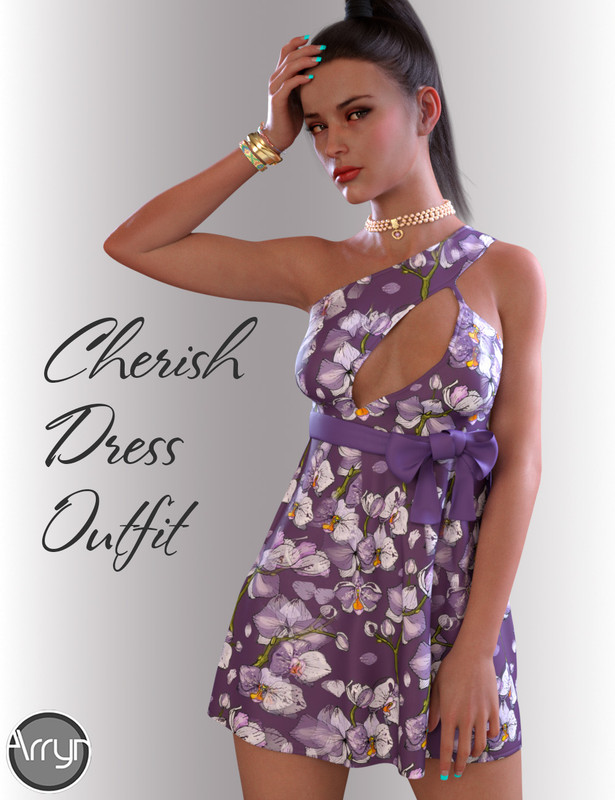 dforce cherish candy dress for genesis 8 females 00 main daz3d