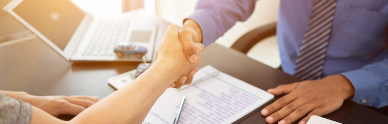 Hand shake header image