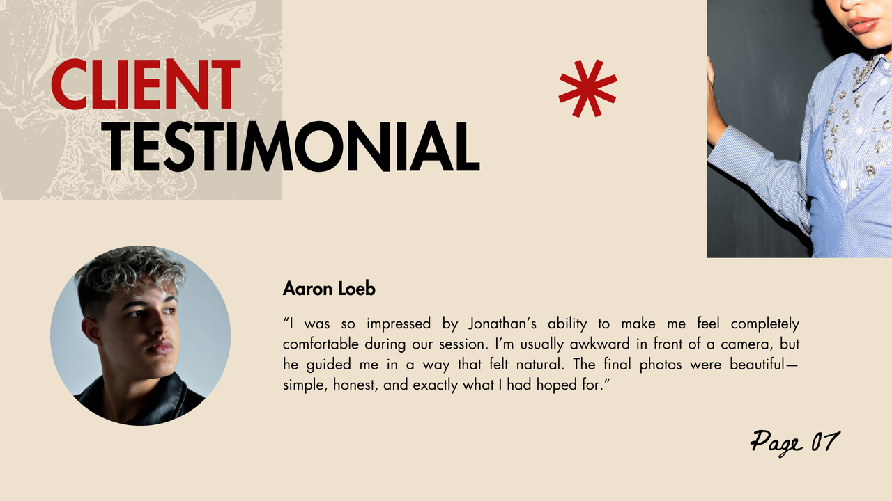 Red and Beige Modern Creative Portfolio Online Portfolio