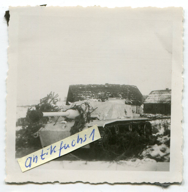 Panzer-Sturmgeschütz in weiß mit Saukopfblende u