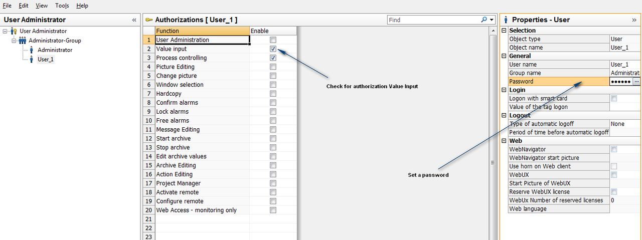 USER AUTHORIZATION IN WINCC 7.4