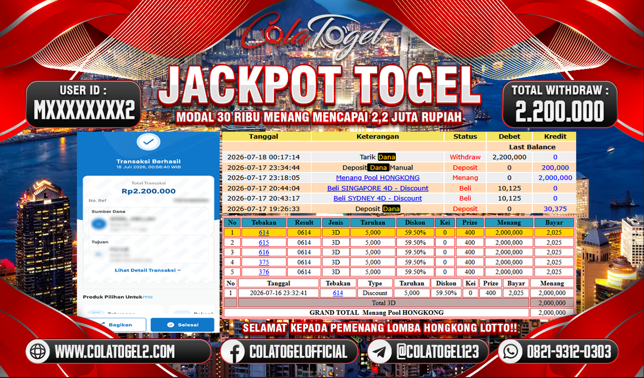 JACKPOT HONGKONG LOTTO!!