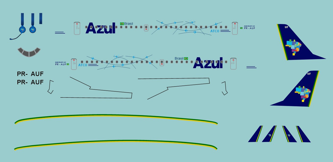 Decal Embraer 195 (Controladores)