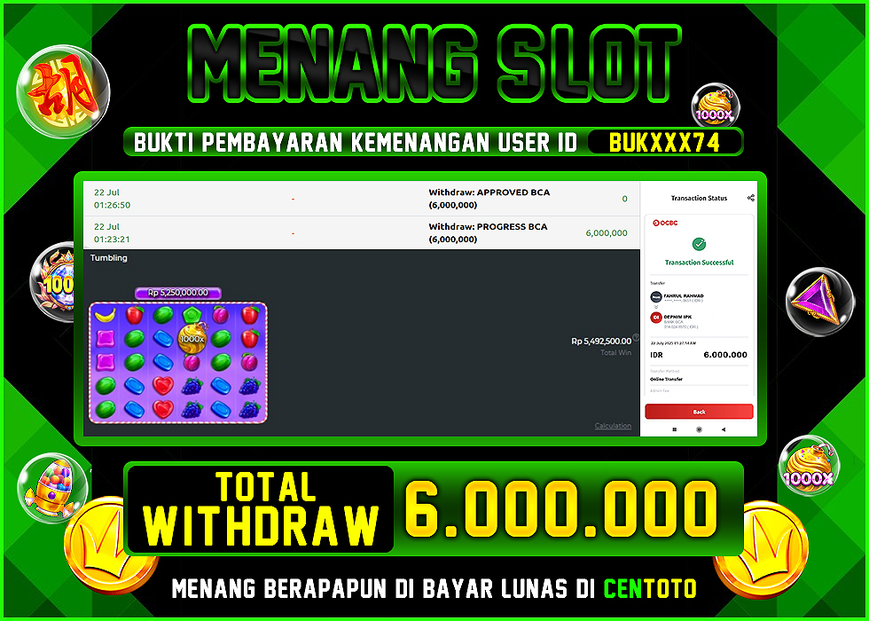 BUKTI JACKPOT LUNAS CENTOTO