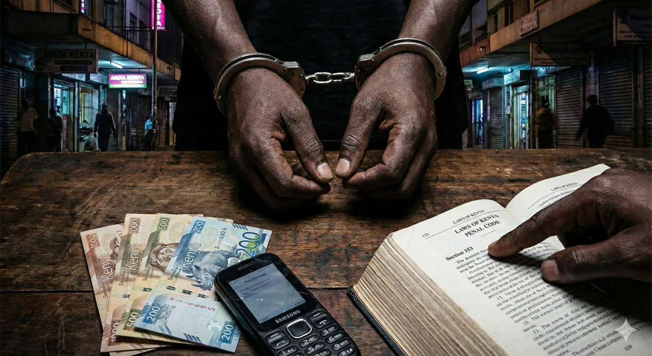 Shadow of a man walking alone in a city at night