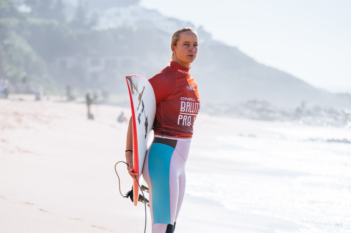 SURFING402JULY 7 Isabella Nichols of Australia prior to surfing in Heat 1