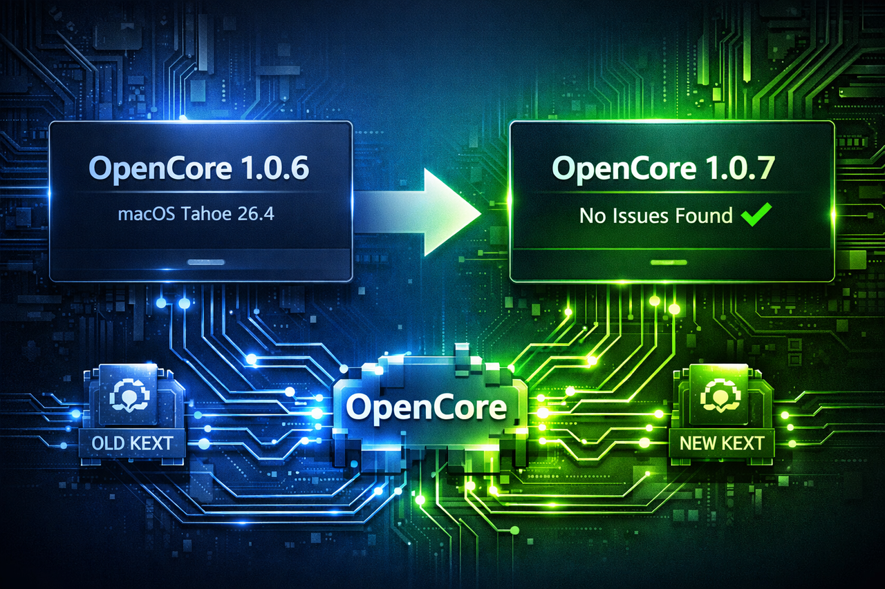 OpenCore 1.0.7: a atualização obrigatória para Hackintosh no macOS Tahoe 26.4