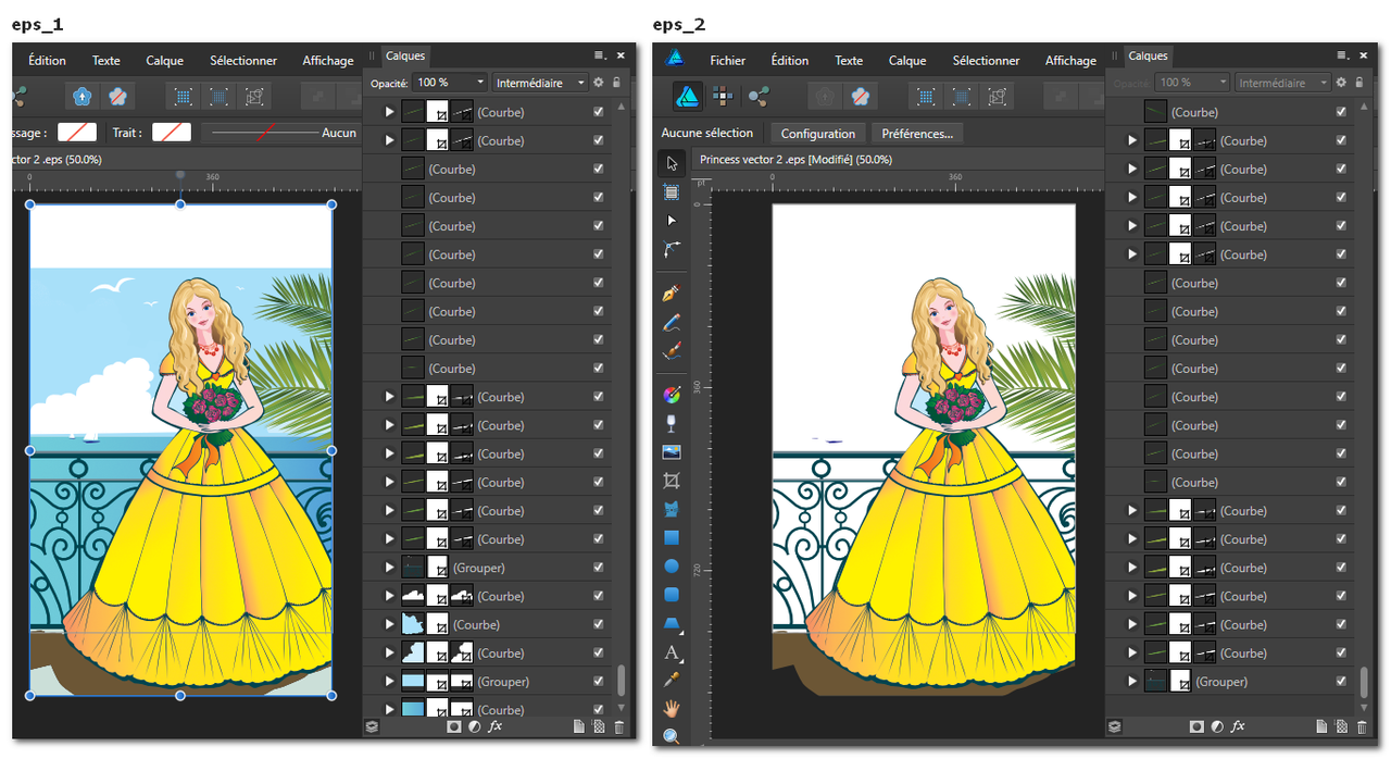 Calques fichiers eps