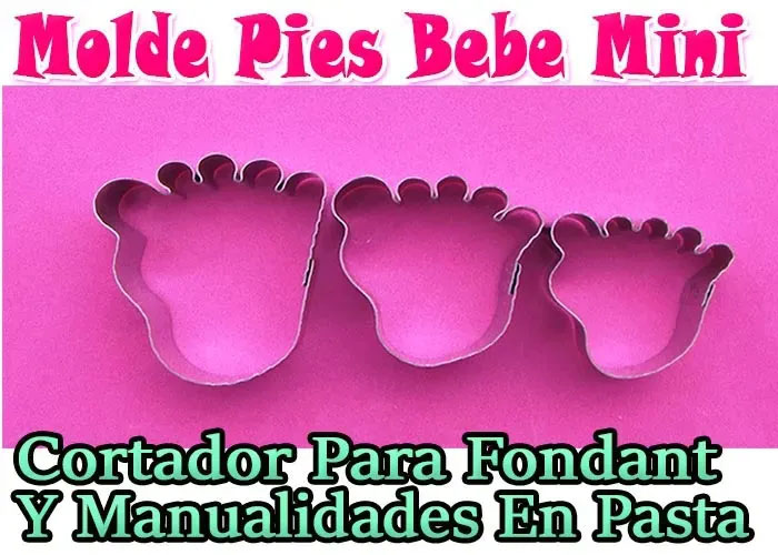 Cortador de Pies huellas de bebe en Acero para Decoración pastillaje