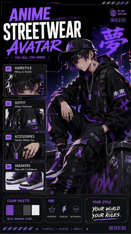 Anime Streetwear Avatar Generator