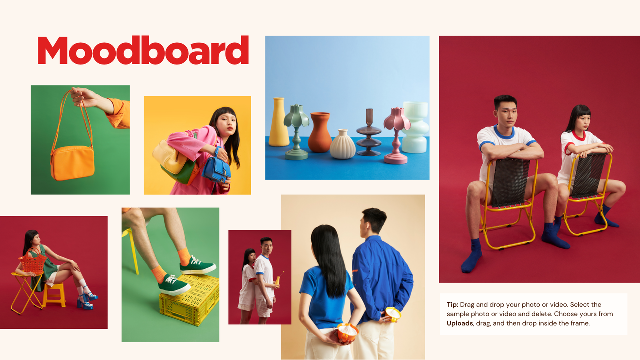 TV and Film Series Bible Presentation in Red Yellow Bold Typographic Style