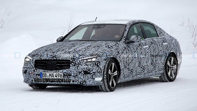 Futura W206 em testes na Europa  2022-mercedes-c-class-sedan-spy-photo-3