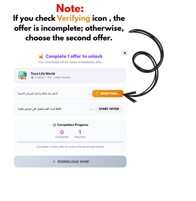 Step 2 — Complete the offer