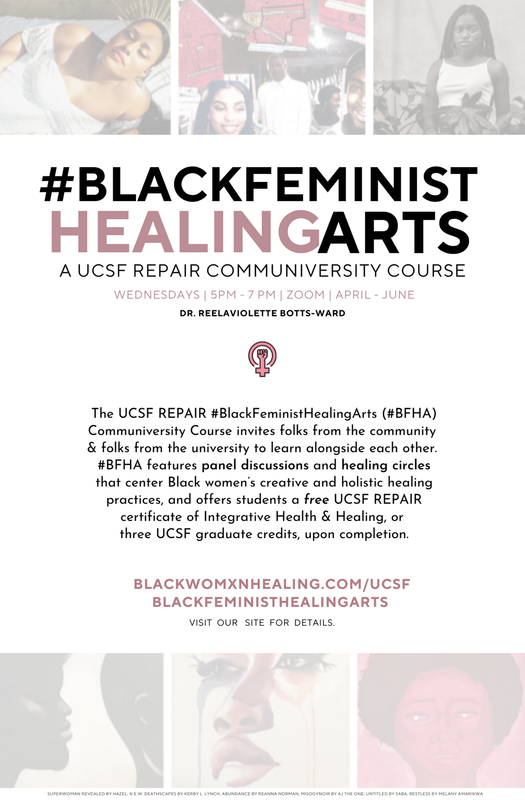 Poster for Black Feminist Healing Arts Communiversity course