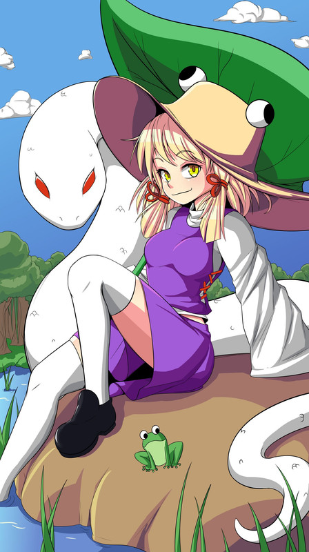 moriya-suwako-and-mishaguji-touhou-drawn-by-bmkro-67e33fc83b1d131bc2c21dbaa00ff324-1