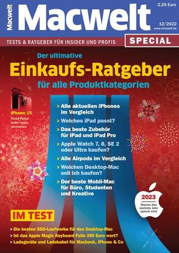 Cover: Macwelt Special Magazin No 12 Dezember 2022