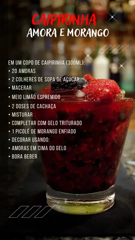 Exemplo de receita de caipirinha 1