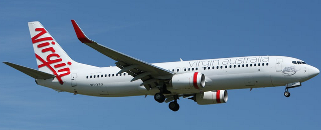 Boing 737 von Virgin