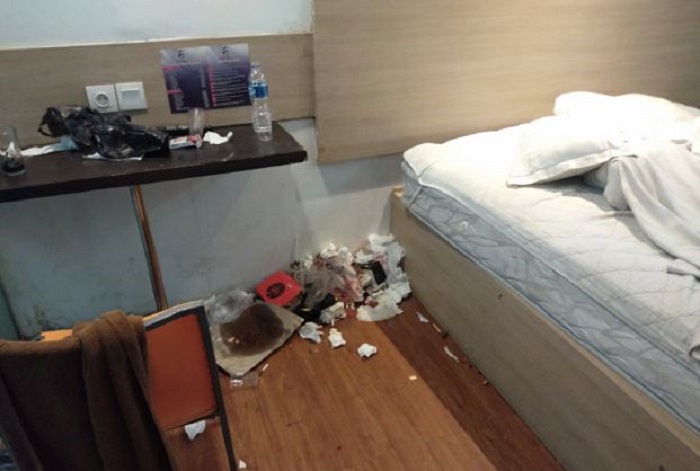 kamar hotel yang kotor