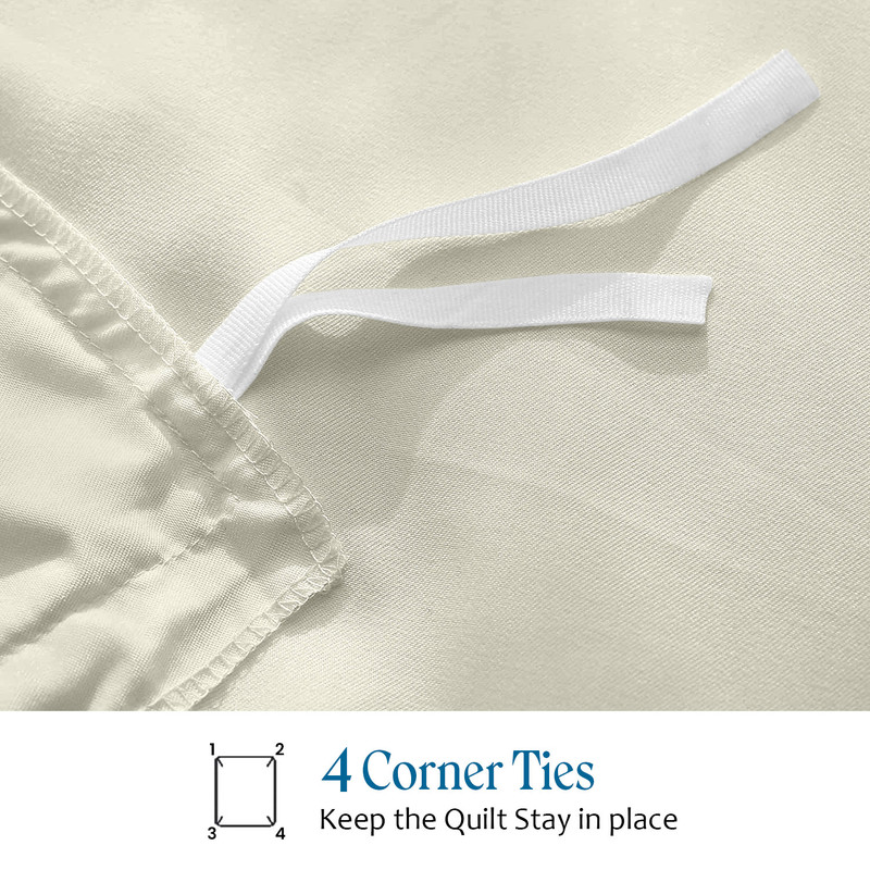 Picture of 1000 TC 100% Egyptian Cotton Duvet set Zipper Closur Ultra Soft Durable and Fade Resistant Color Beige Solid size King