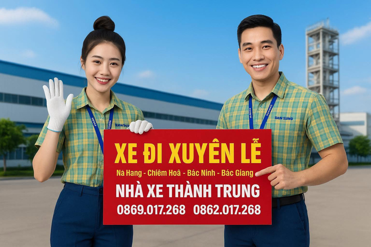 Xe khách Thành Trung: Tuyên Quang Bắc Ninh Quế Võ
