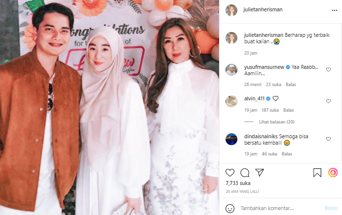 Ibunda Larissa Chou mendoakan yang terbaik untuk sang anak dan Alvin Faiz