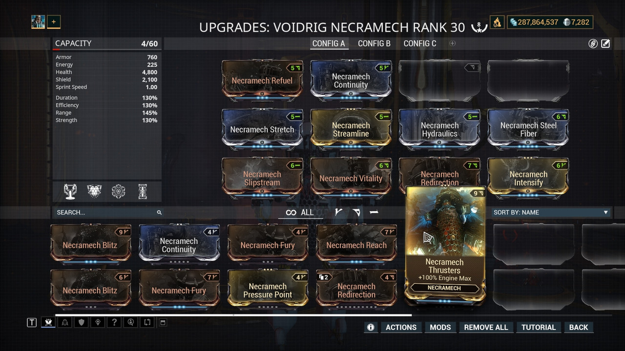 Necramech Moding Capacity General Warframe Forums