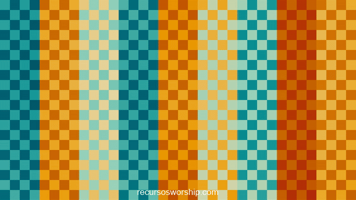 loop vj mosaico teal amarillo