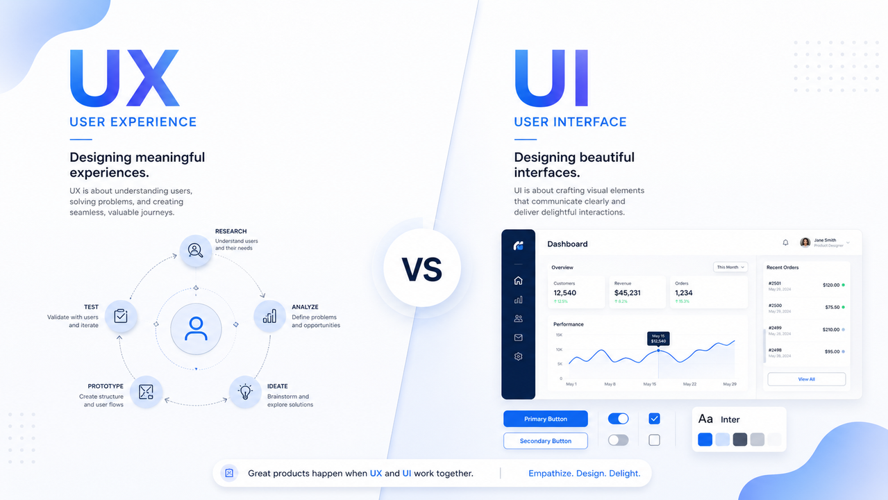 UX และ UI แตกต่างกันอย่างไร? อธิบายแบบเข้าใจง่ายสำหรับผู้เริ่มต้น