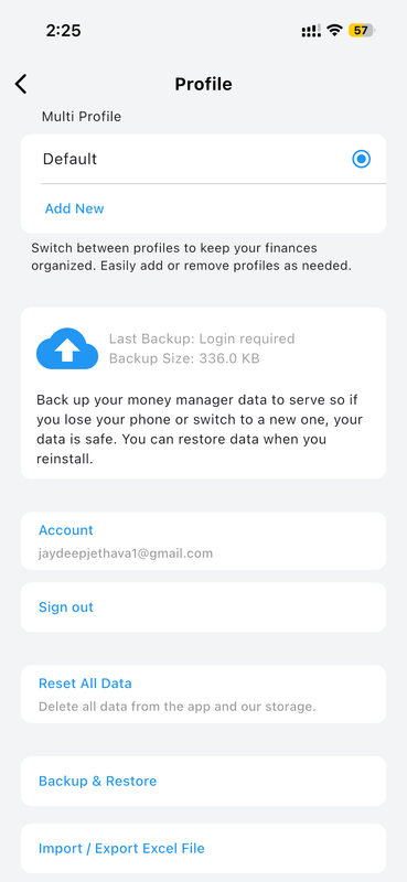Multiple Backup Profiles